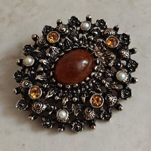 Vintage Sarah Coventry Art Nouveau Style Brooch